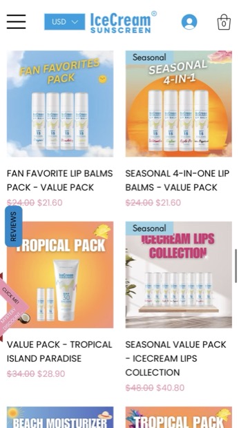 Product collection and value packs